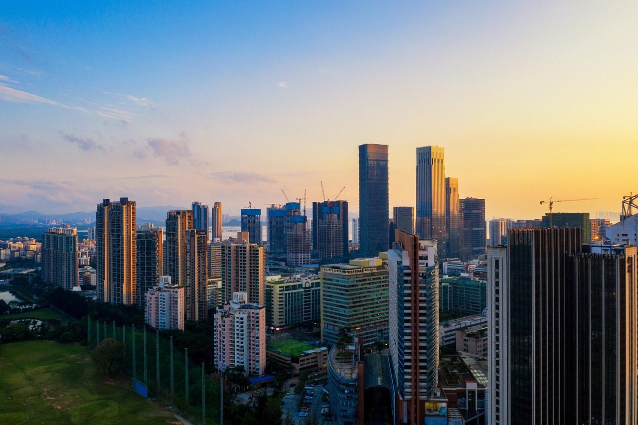 CBD日落 · CBD at Sunset